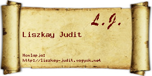 Liszkay Judit névjegykártya